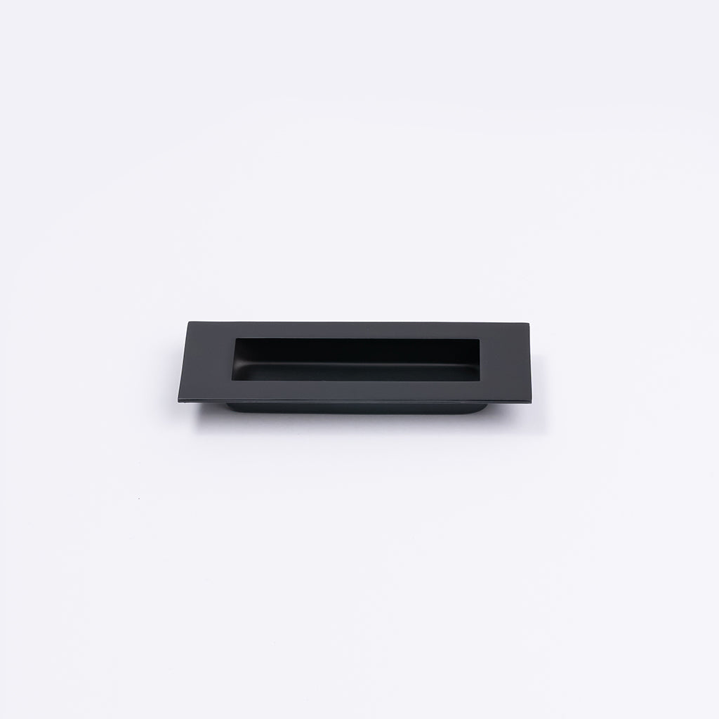 Matt Black Sliding Door Flush Pull 120mm x 40mm - Manovella