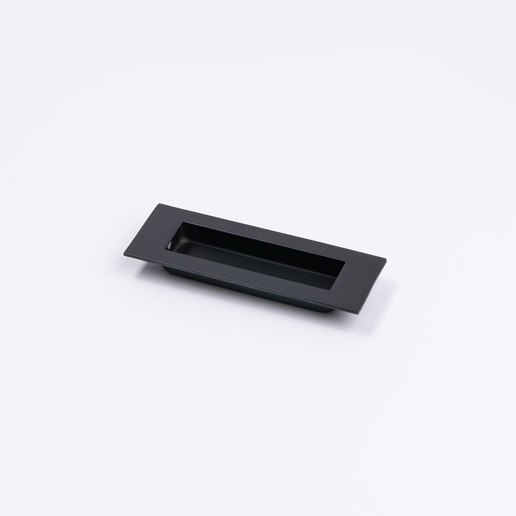 Matt Black Sliding Door Flush Pull 120mm x 40mm - Manovella