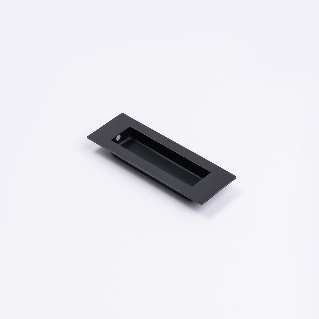 Matt Black Sliding Door Flush Pull 120mm x 40mm - Manovella