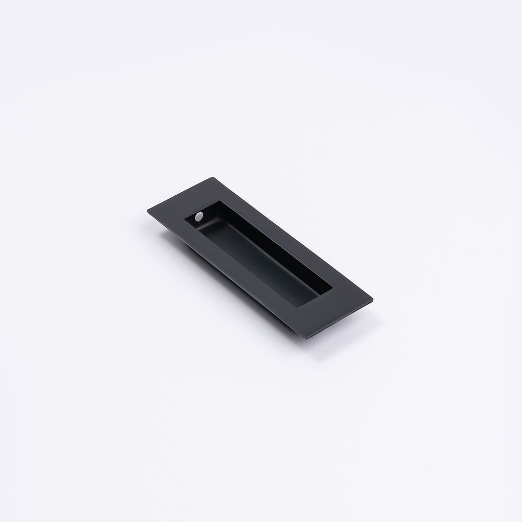 Matt Black Sliding Door Flush Pull 120mm x 40mm - Manovella