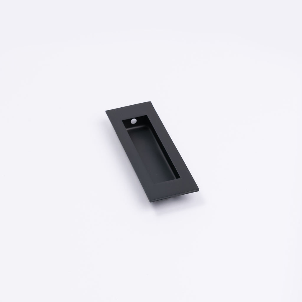 Matt Black Sliding Door Flush Pull 120mm x 40mm - Manovella