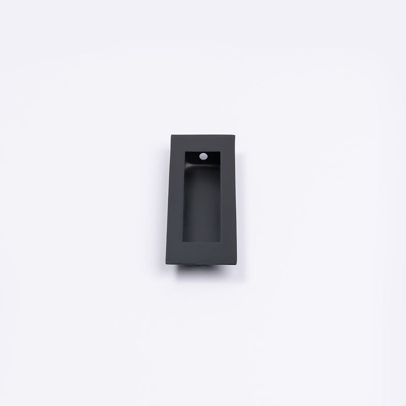 Matt Black Sliding Door Flush Pull 120mm x 40mm - Manovella