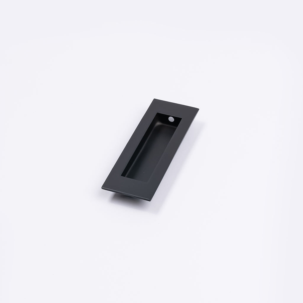 Matt Black Sliding Door Flush Pull 120mm x 40mm - Manovella