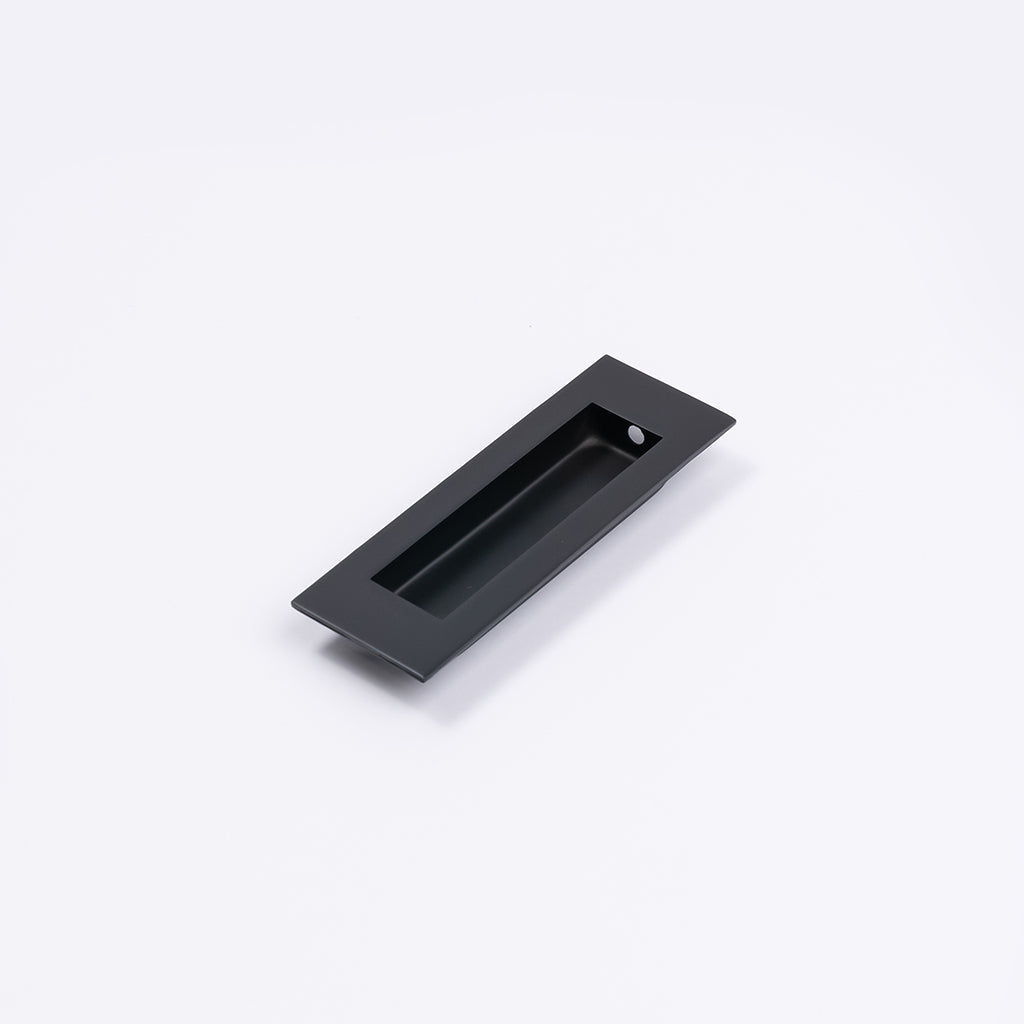 Matt Black Sliding Door Flush Pull 120mm x 40mm - Manovella