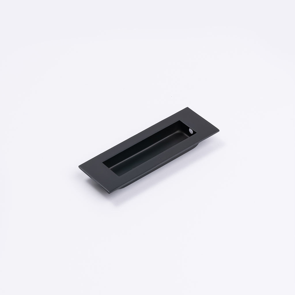 Matt Black Sliding Door Flush Pull 120mm x 40mm - Manovella