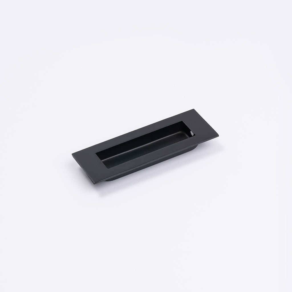 Matt Black Sliding Door Flush Pull 120mm x 40mm - Manovella