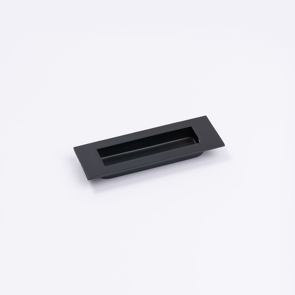 Matt Black Sliding Door Flush Pull 120mm x 40mm - Manovella