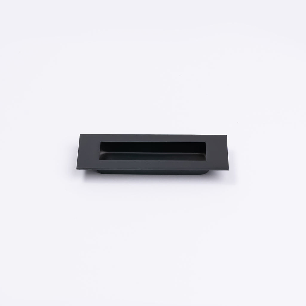 Matt Black Sliding Door Flush Pull 120mm x 40mm - Manovella