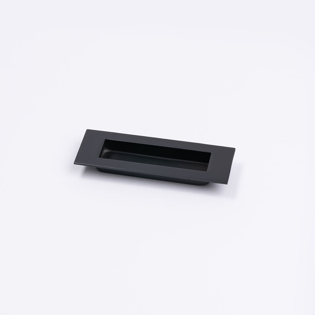 Matt Black Sliding Door Flush Pull 120mm x 40mm - Manovella