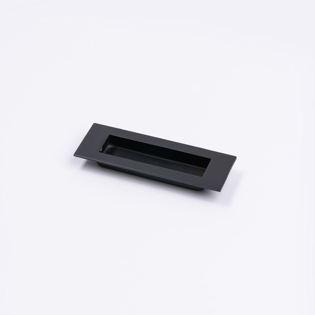 Matt Black Sliding Door Flush Pull 120mm x 40mm - Manovella