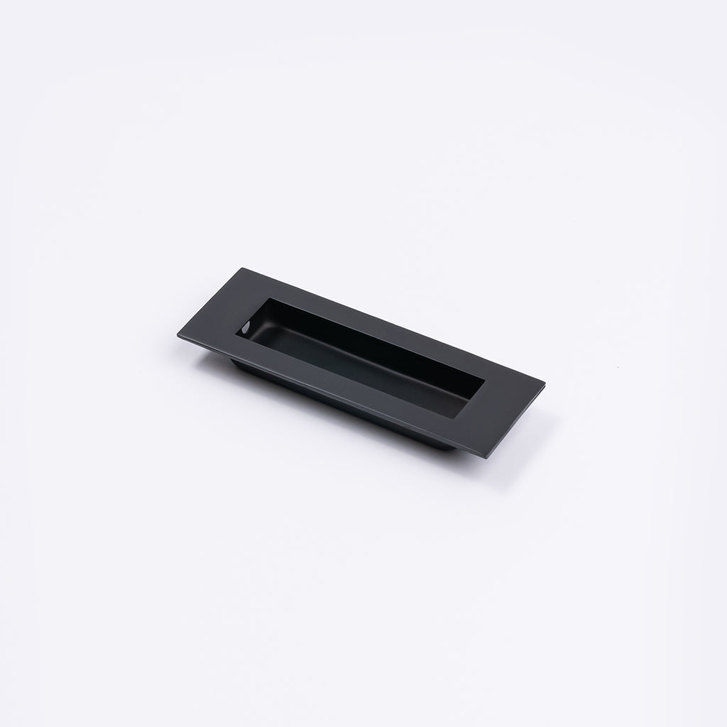 Matt Black Sliding Door Flush Pull 120mm x 40mm - Manovella