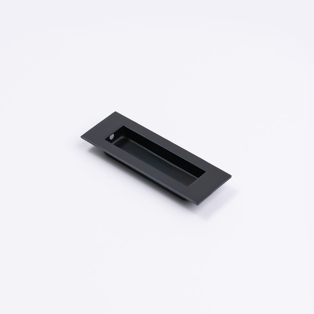 Matt Black Sliding Door Flush Pull 120mm x 40mm - Manovella