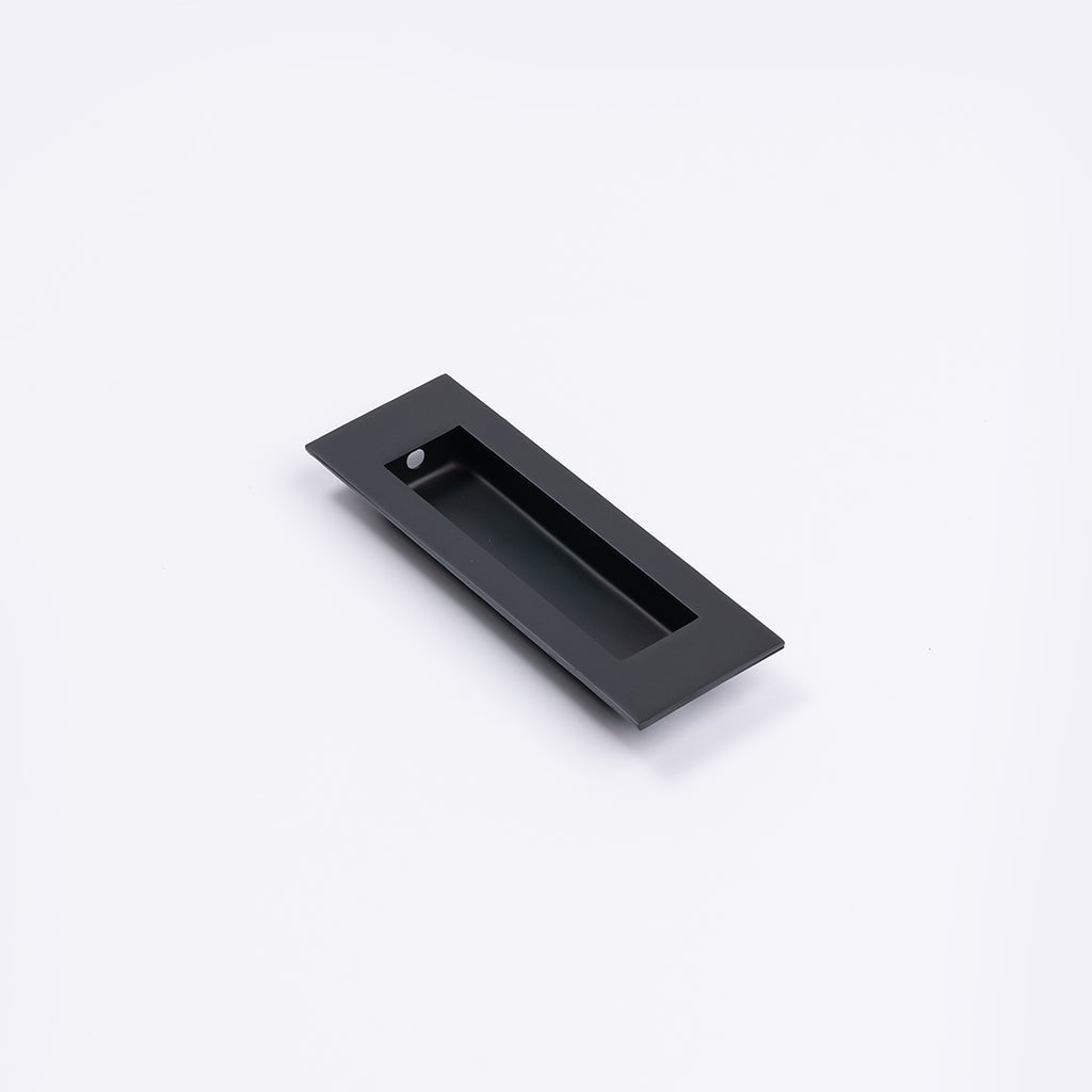 Matt Black Sliding Door Flush Pull 120mm x 40mm - Manovella