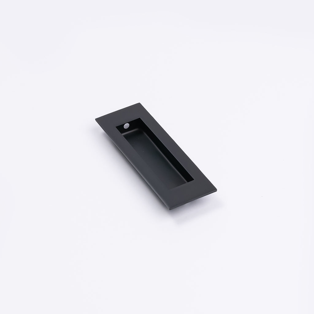 Matt Black Sliding Door Flush Pull 120mm x 40mm - Manovella