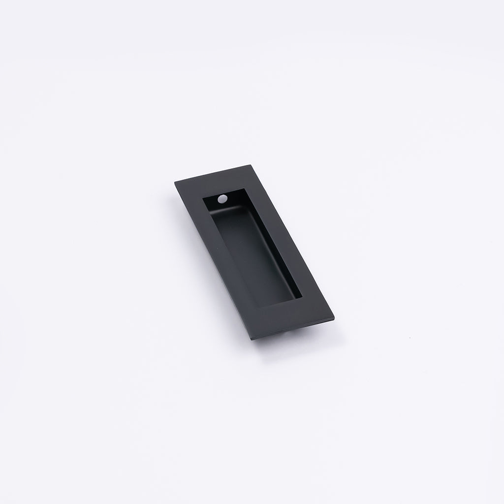 Matt Black Sliding Door Flush Pull 120mm x 40mm - Manovella