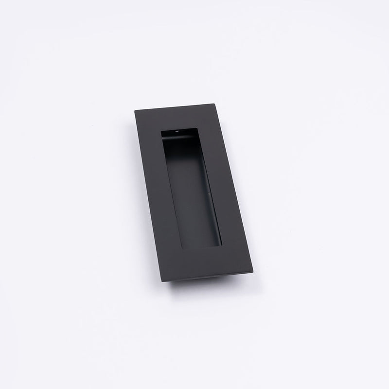 Matt Black Sliding Door Flush Pull 150mm x 50mm - Manovella