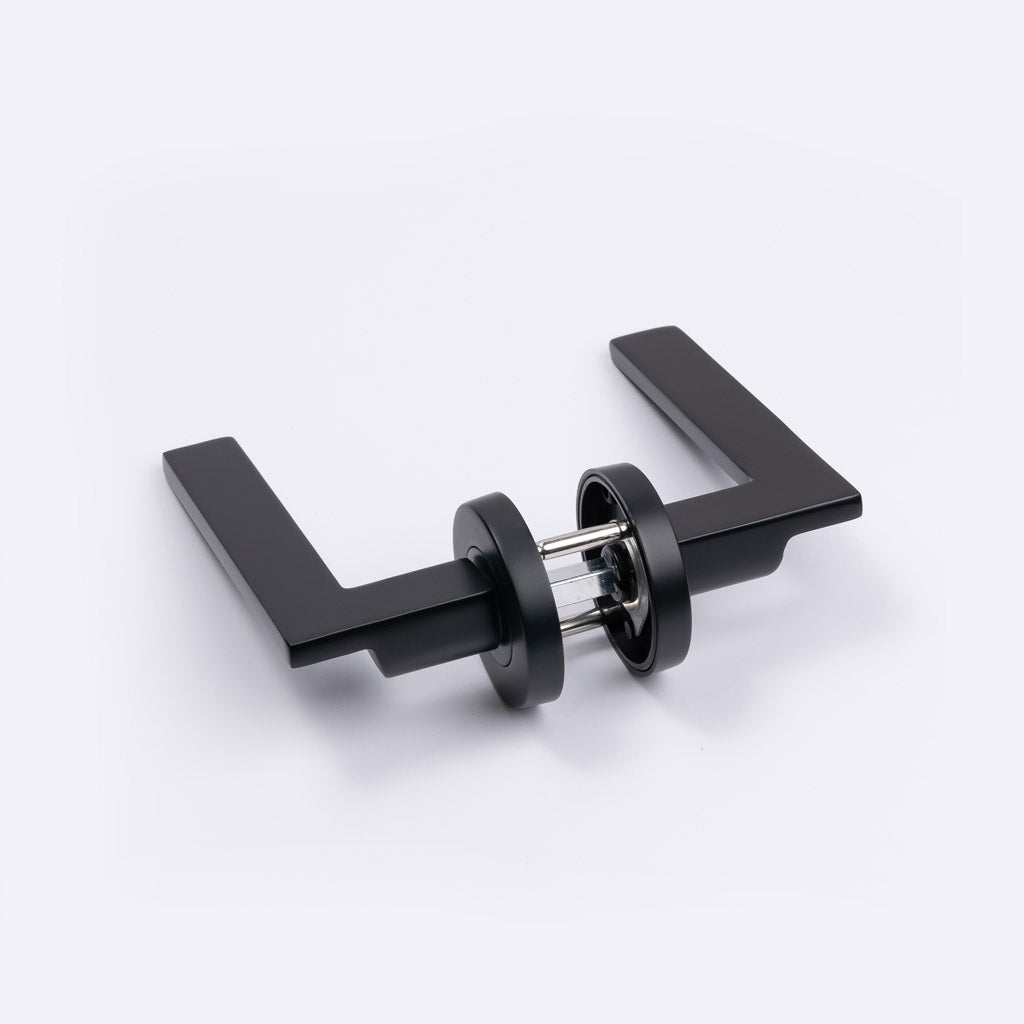 Matt Black Passage Door Handle - Hamilton - Manovella