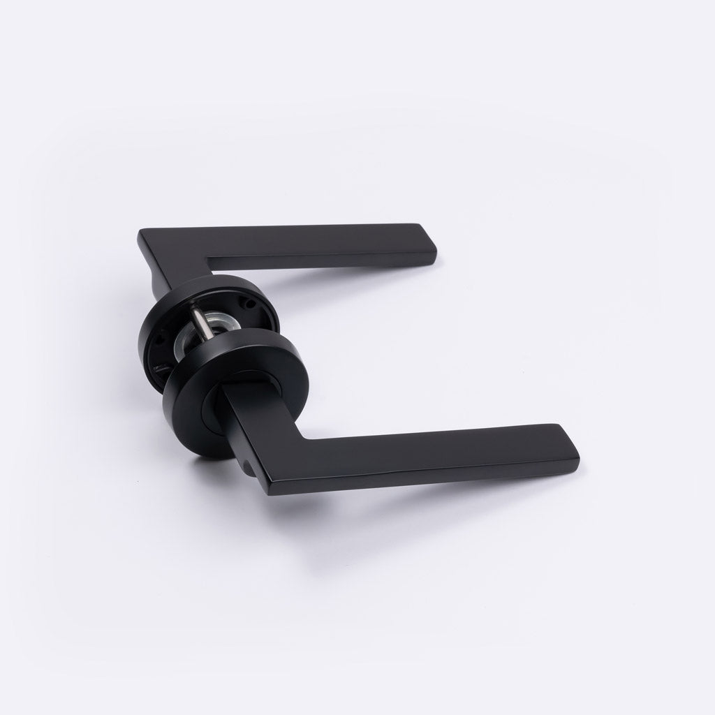 Matt Black Passage Door Handle - Hamilton - Manovella