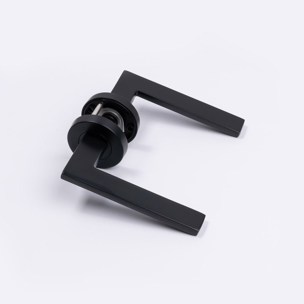 Matt Black Passage Door Handle - Hamilton - Manovella