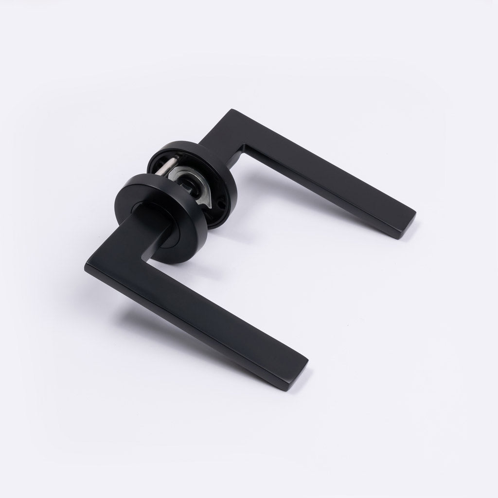 Matt Black Passage Door Handle - Hamilton - Manovella