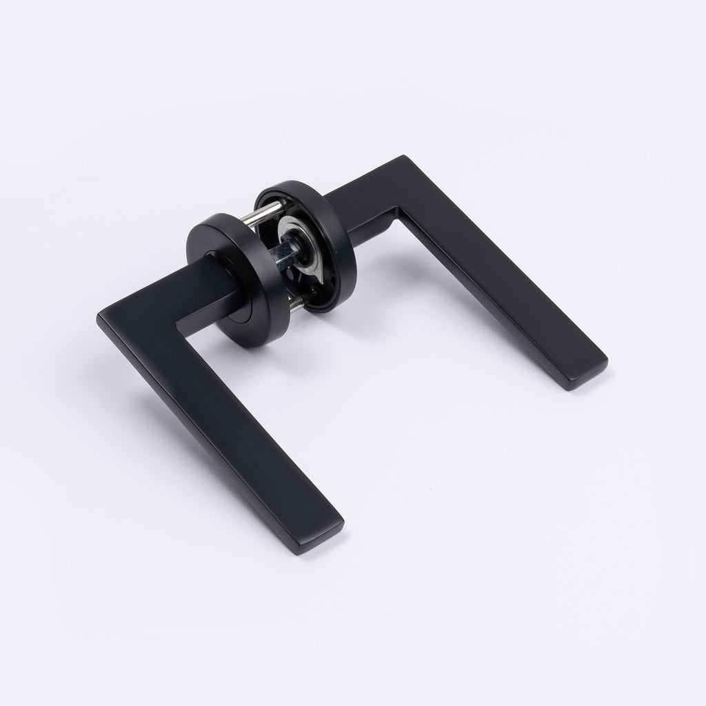 Matt Black Passage Door Handle - Hamilton - Manovella