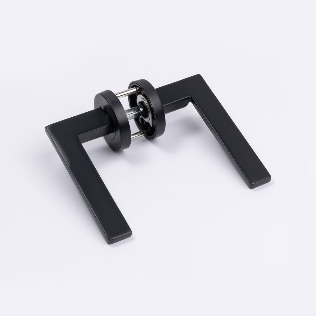 Matt Black Passage Door Handle - Hamilton - Manovella