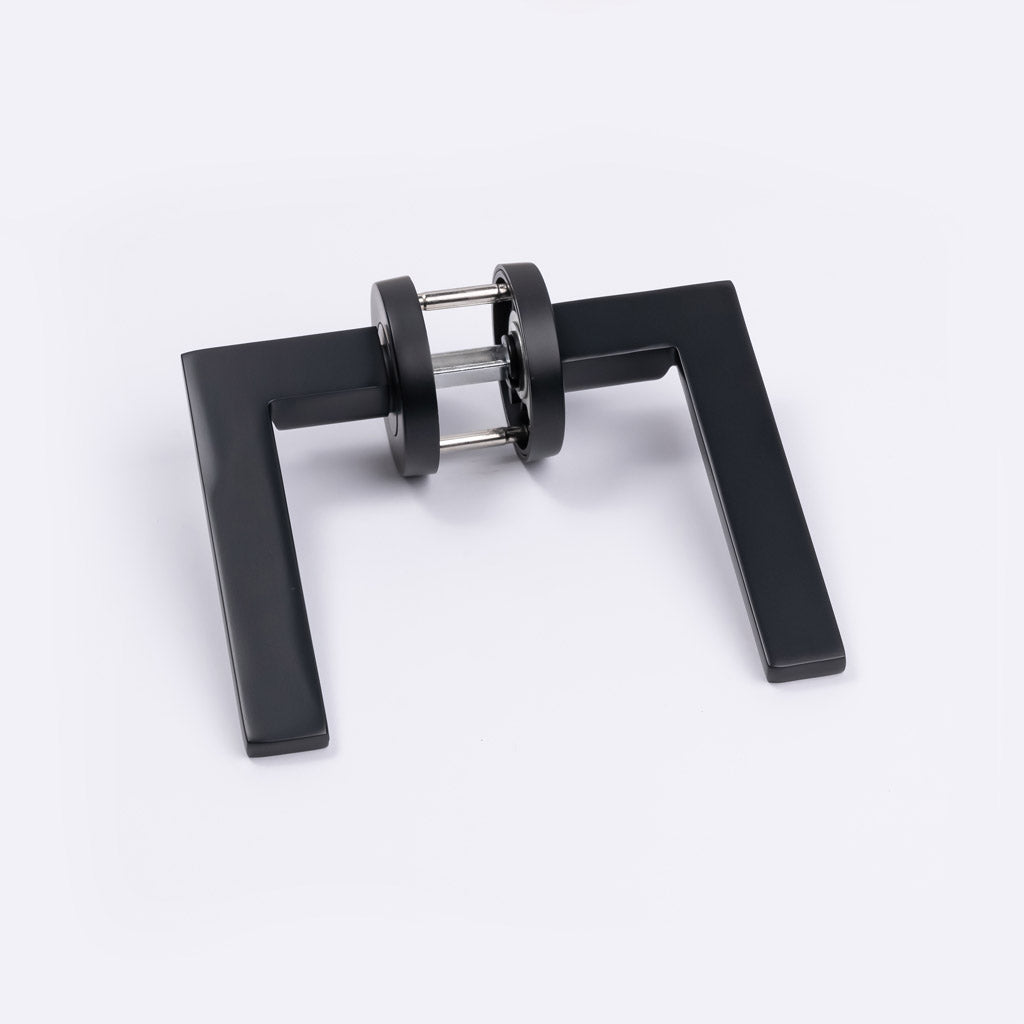 Matt Black Passage Door Handle - Hamilton - Manovella