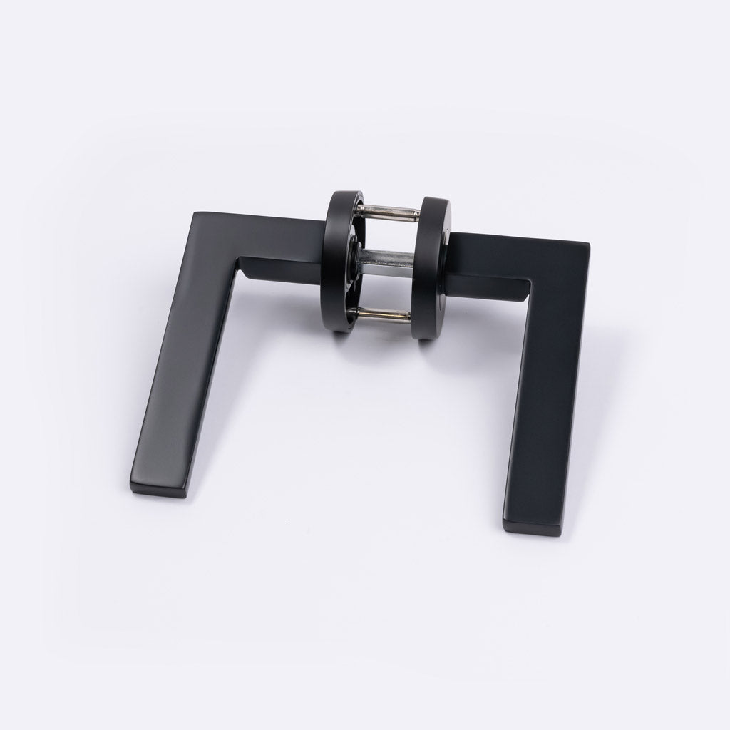 Matt Black Passage Door Handle - Hamilton - Manovella