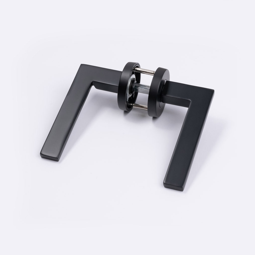 Matt Black Passage Door Handle - Hamilton - Manovella