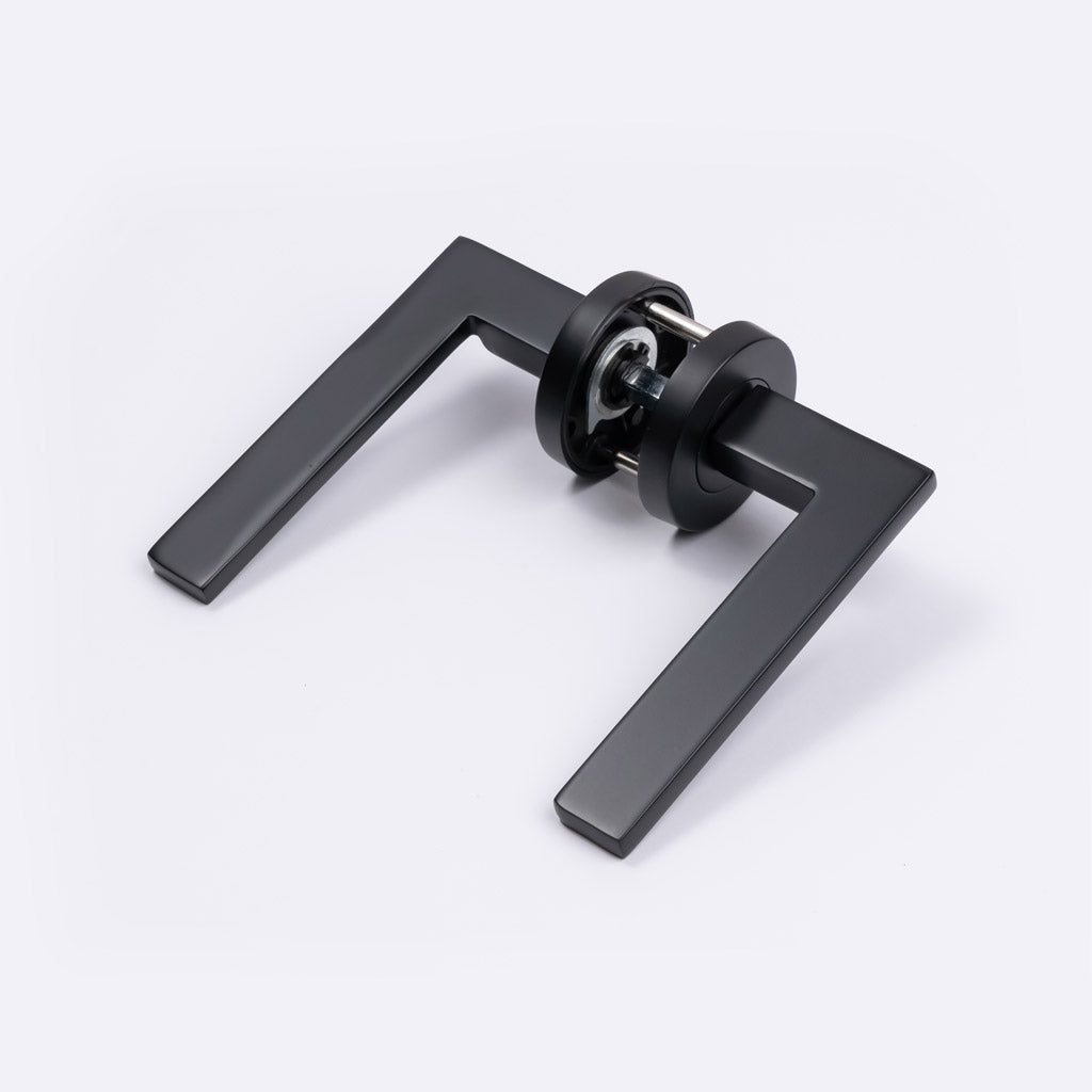 Matt Black Passage Door Handle - Hamilton - Manovella