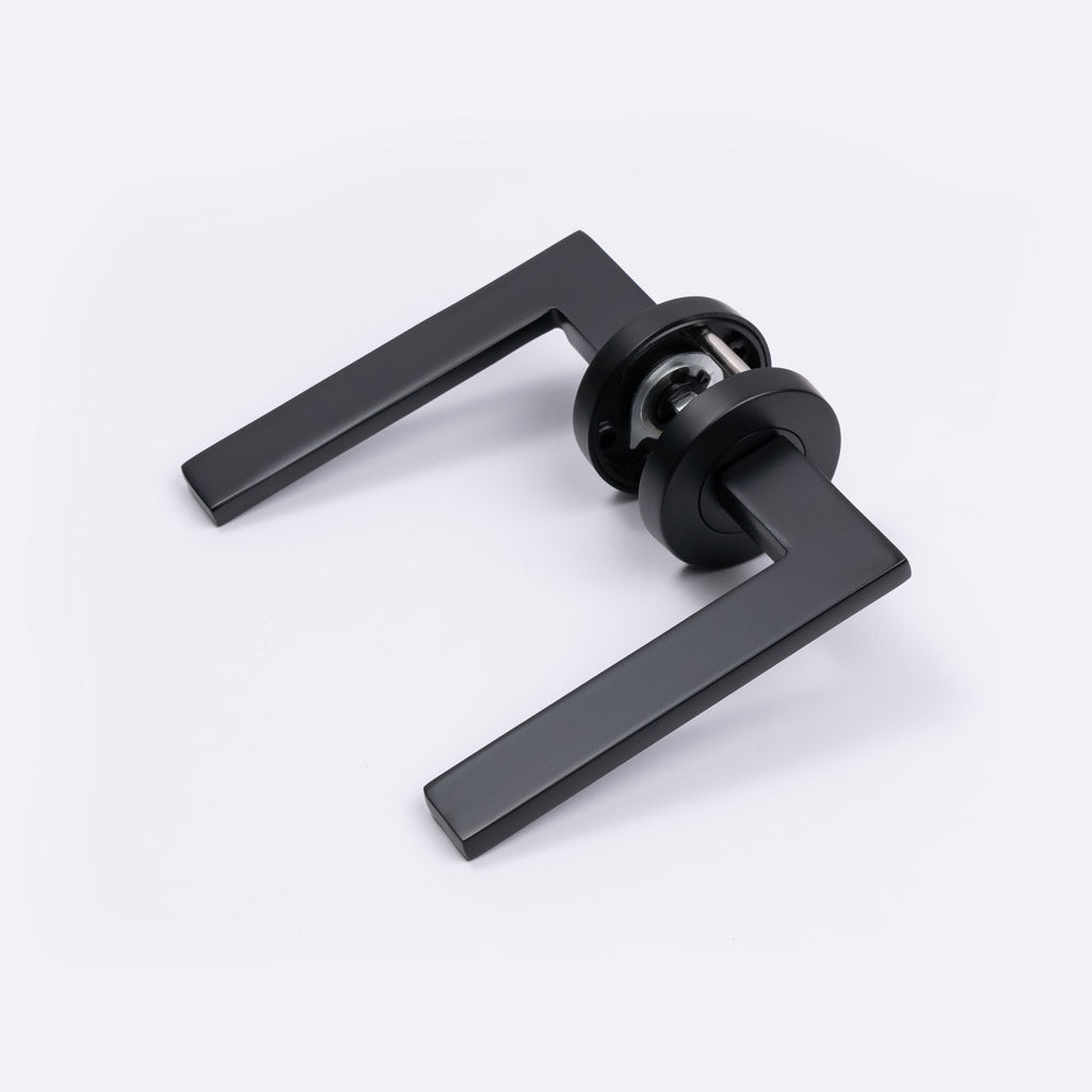 Matt Black Passage Door Handle - Hamilton - Manovella