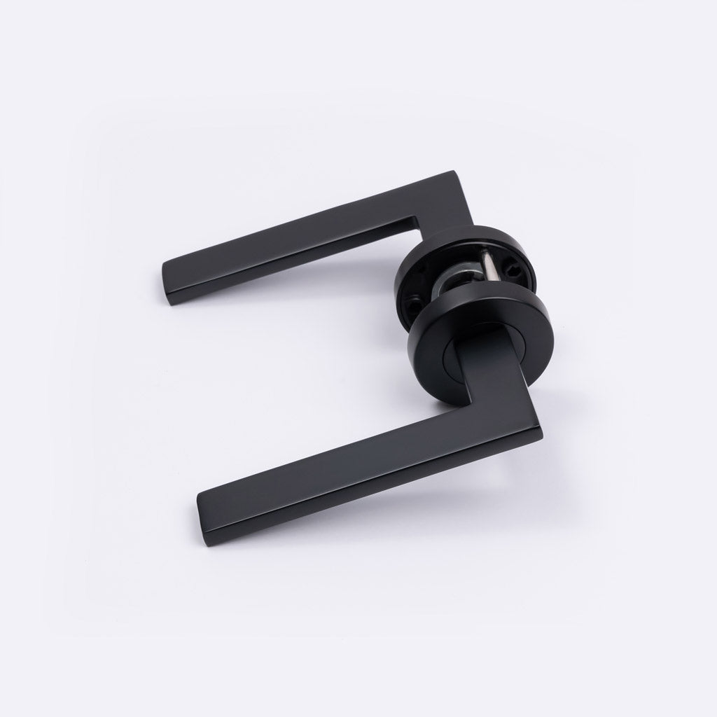 Matt Black Passage Door Handle - Hamilton - Manovella