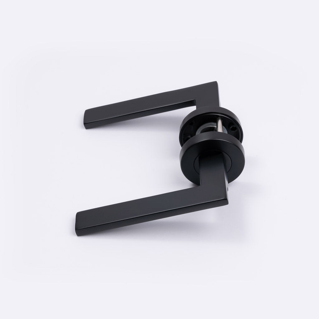 Matt Black Passage Door Handle - Hamilton - Manovella