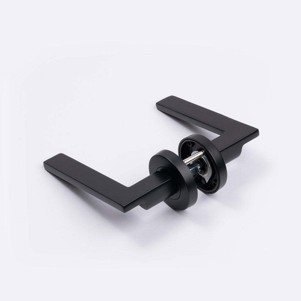 Matt Black Passage Door Handle - Hamilton - Manovella