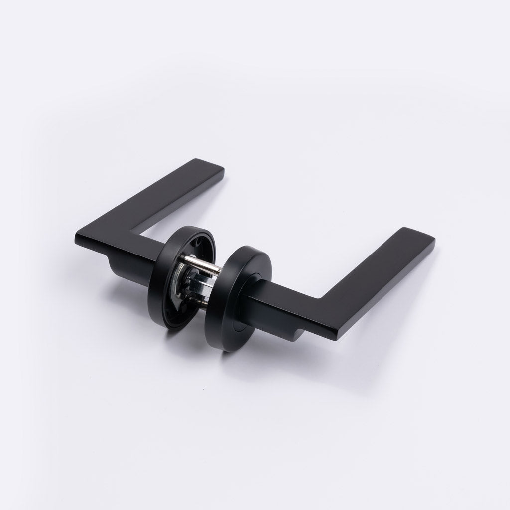 Matt Black Passage Door Handle - Hamilton - Manovella