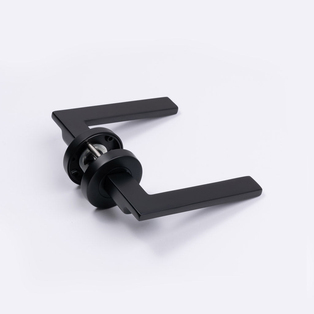 Matt Black Passage Door Handle - Hamilton - Manovella