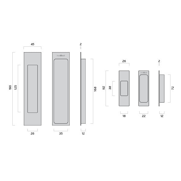 M Series Flush Pull Passage By Mardeco