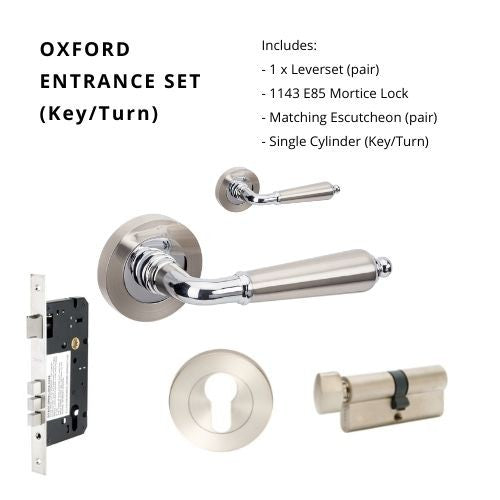 The Oxford Handle By Zanda - Brushed Nickel/Chrome Plated