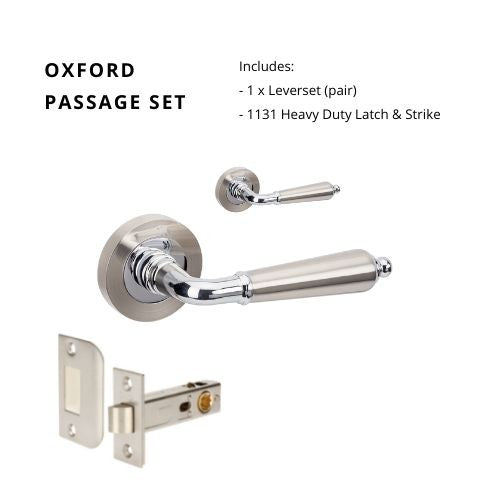 The Oxford Handle By Zanda - Brushed Nickel/Chrome Plated
