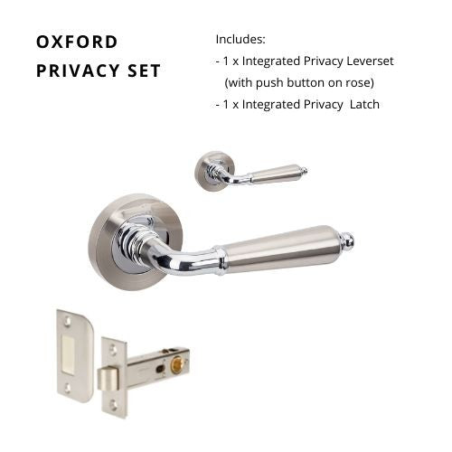 The Oxford Handle By Zanda - Brushed Nickel/Chrome Plated