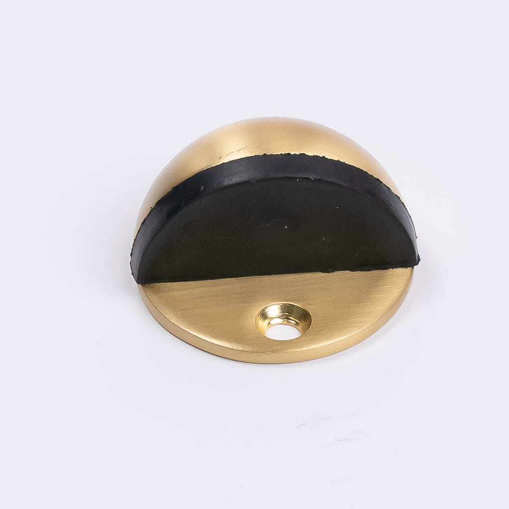 Satin Brass Half Moon Door Stop - Manovella