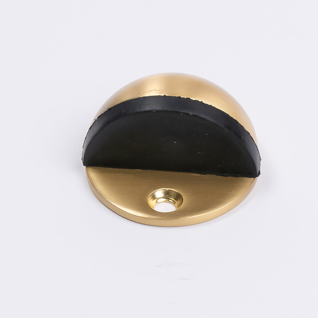 Satin Brass Half Moon Door Stop - Manovella