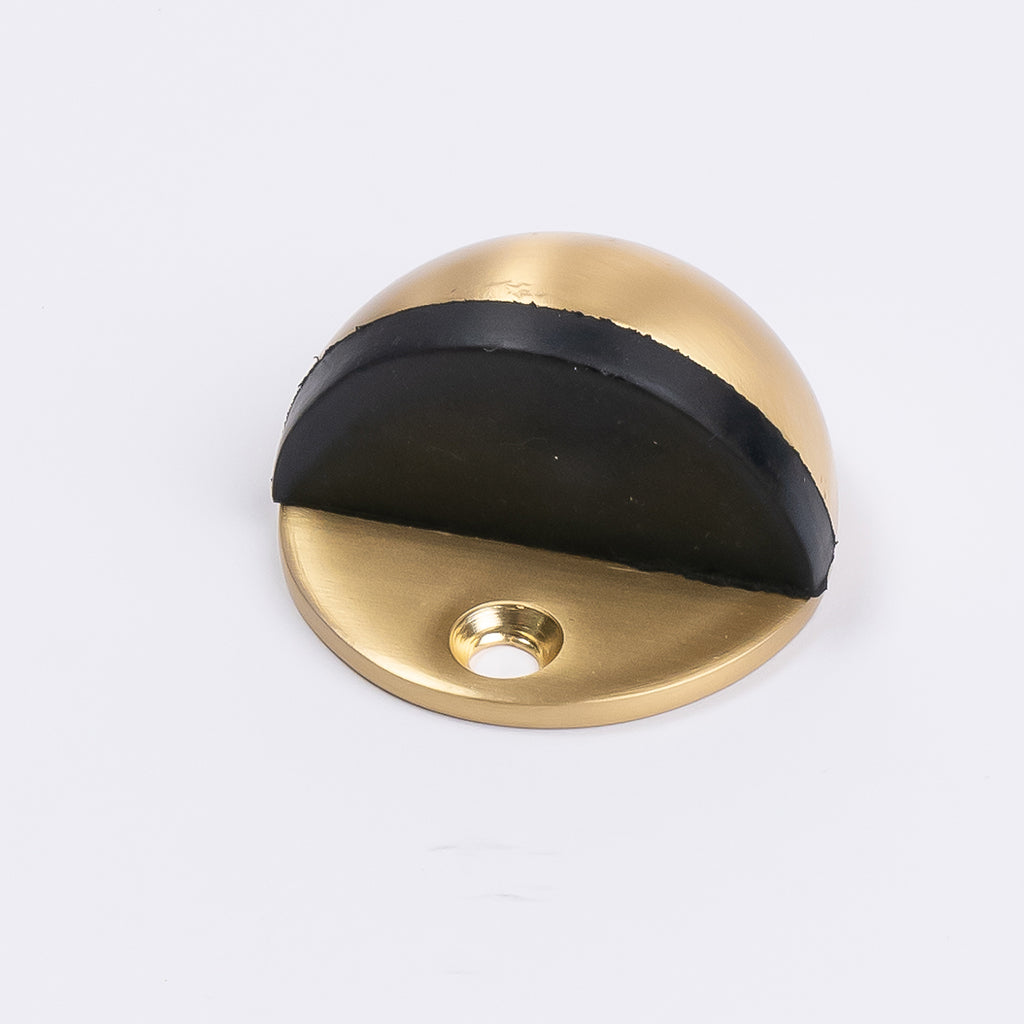 Satin Brass Half Moon Door Stop - Manovella