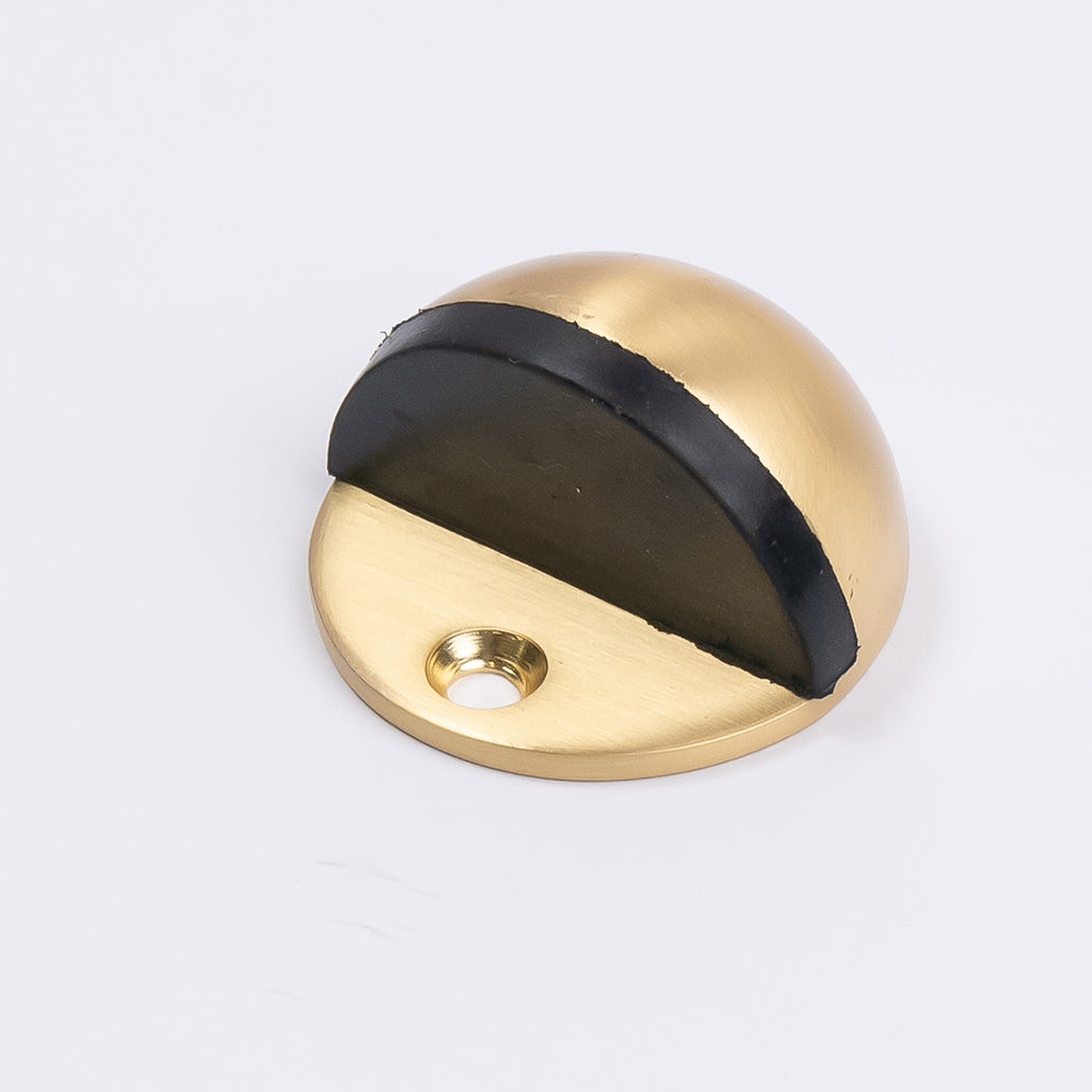 Satin Brass Half Moon Door Stop - Manovella