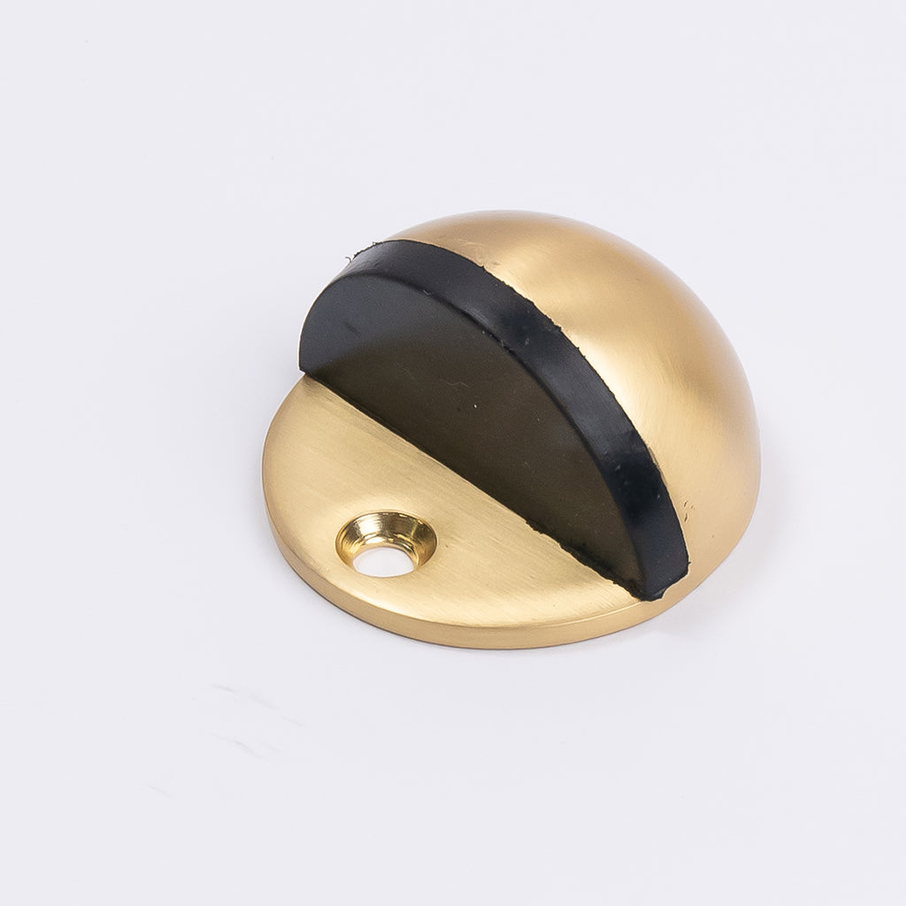 Satin Brass Half Moon Door Stop - Manovella