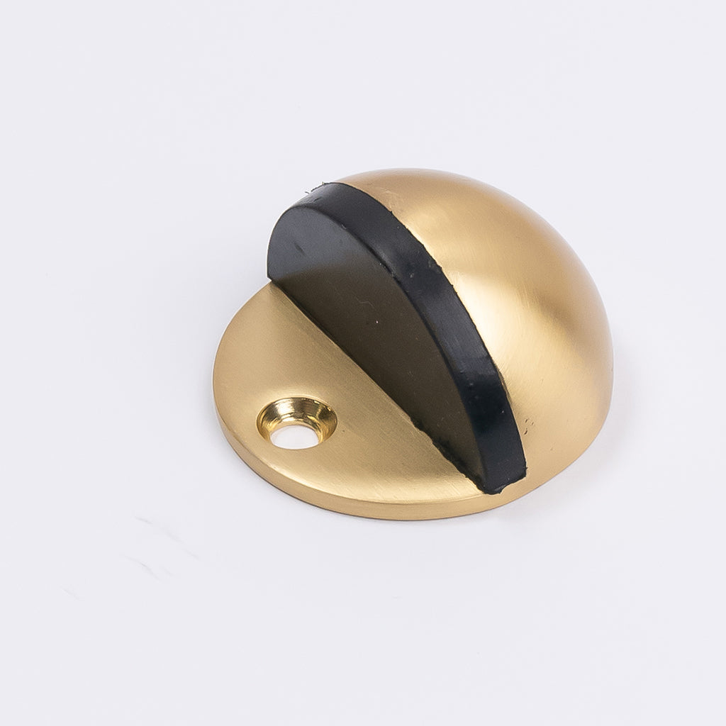 Satin Brass Half Moon Door Stop - Manovella