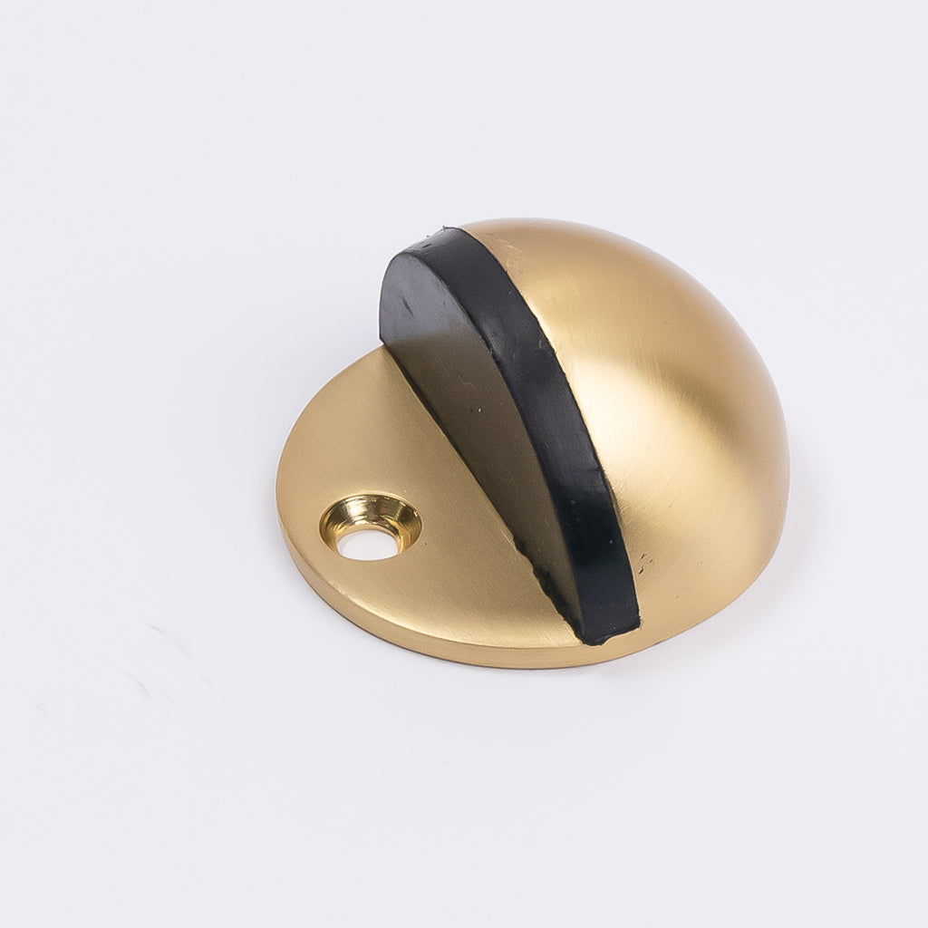 Satin Brass Half Moon Door Stop - Manovella