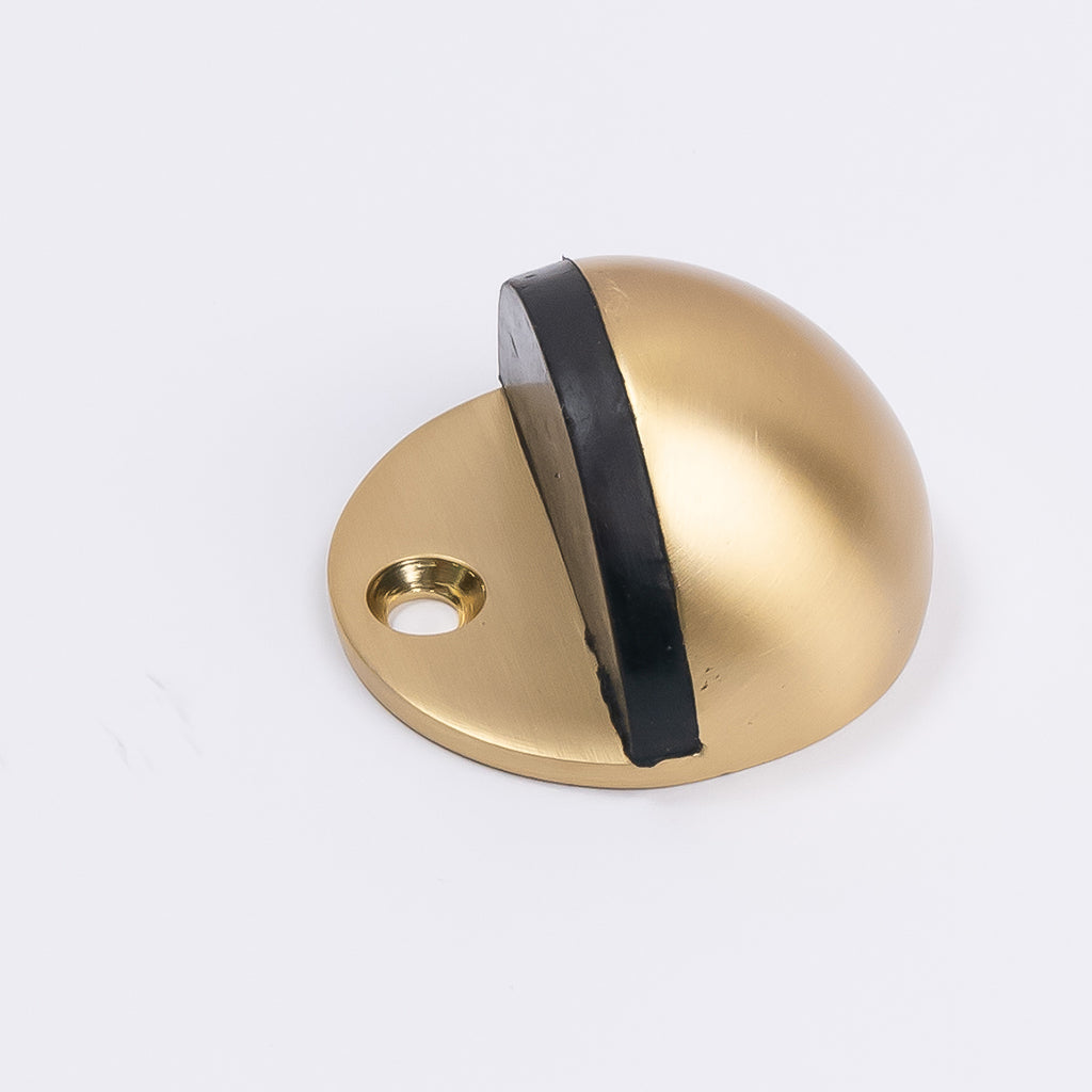 Satin Brass Half Moon Door Stop - Manovella