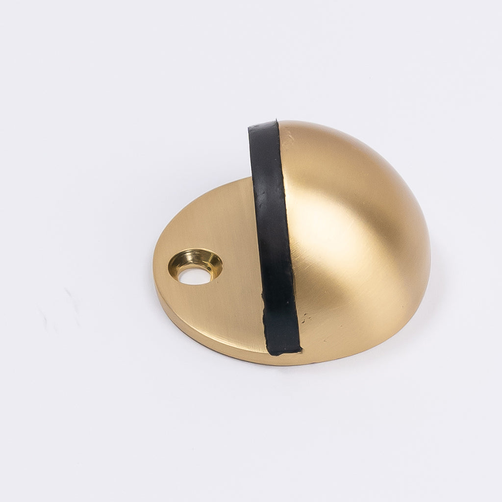 Satin Brass Half Moon Door Stop - Manovella