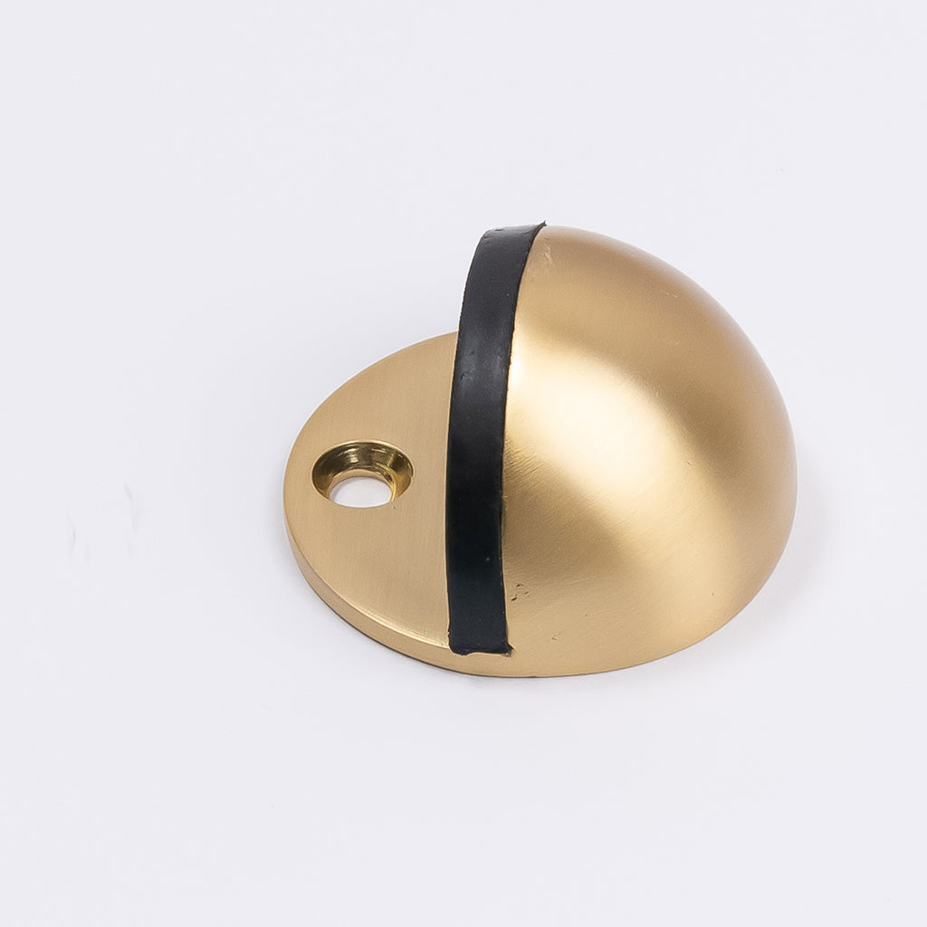 Satin Brass Half Moon Door Stop - Manovella